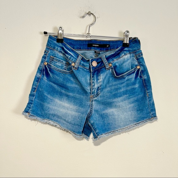 Harper Blue Cut Off Shorts size 27 - Picture 2 of 3